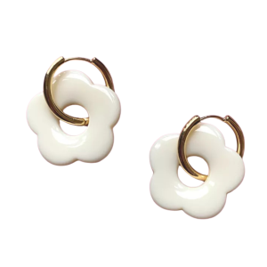 Boucles d'oreilles Billie - Blanc