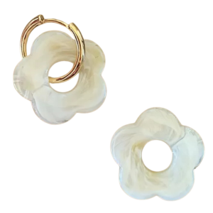 Boucles d'oreilles Billie - Ecru