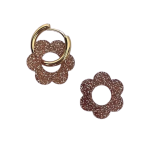 Boucles d'oreilles June - Bronze pailleté
