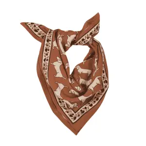 Foulard Teckel Brun - 50 x 50 cm