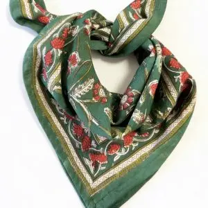 Foulard Thane Vert - 50 × 50 cm